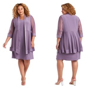 R & M RICHARDS PLUS SIZE JACKET DRESS